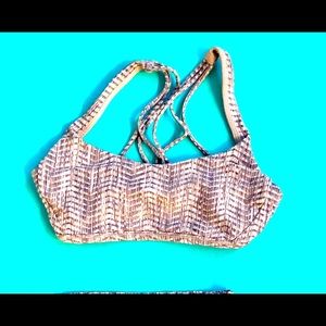 Lululemon Gray White Sports Bra 6